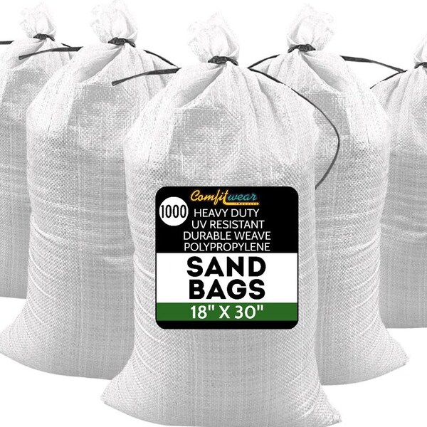Comfitwear Heavy Duty Durable SandBags Empty Woven Sand Bags 18 x 30, 1000PK PSB-1830-1000 - main
